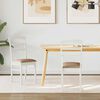vidaXL Chaise de salle à manger 2 pcs Blanc et marron