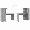 vidaXL Bureau 2 pcs Gris Sonoma