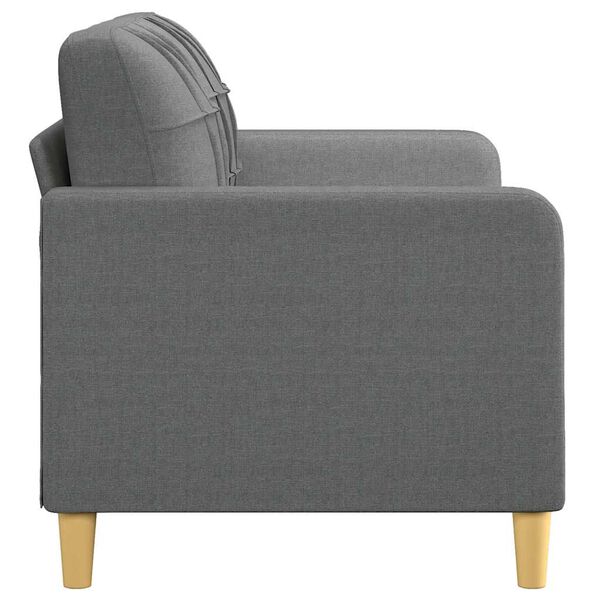 vidaXL Canapé à 2 places Gris foncé 140 cm Tissu