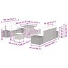 vidaXL Ensemble de canap&eacute; de jardin 8 pcs Beige Poly rotin