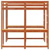 vidaXL Lit superpos&eacute; et bureau et &eacute;chelle 160x200cm bois de pin massif
