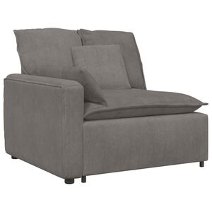 vidaXL Module d'extr&eacute;mit&eacute; d'accoudoir de canap&eacute; modulaire avec coussins gris clair 100 cm