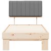 vidaXL Cadre de lit avec t&ecirc;te de lit rembourr&eacute;e Gris clair 90 x 190 cm