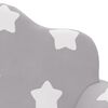 vidaXL Canapé-lit enfant 2 places gris clair étoiles peluche douce