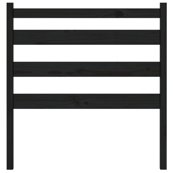 vidaXL Tête de lit Noir 96x4x100 cm Bois massif de pin