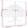 vidaXL D&eacute;corations murales jardin 2 pcs 105x55 cm design d'arbre