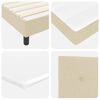 vidaXL Lit boxspring avec matelas avec matelas Cr&egrave;me 100 x 200 cm