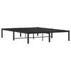 vidaXL Cadre de lit m&eacute;tal sans matelas noir 140x190 cm