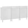 vidaXL Table de travail commerciale avec armoire 180x60x96 cm Inox