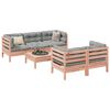 vidaXL Salon de jardin 6 pcs et coussins bois massif sapin de douglas