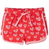 Short pour enfants avec cordon de serrage rouge 140
