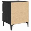 vidaXL Cabinet de chevet 2 pcs Ch&ecirc;ne noir 40 x 35 x 50 cm