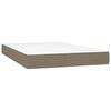 vidaXL Sommier &agrave; lattes de lit avec matelas Taupe 120x200 cm Tissu