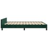 vidaXL Cadre de lit sans matelas vert fonc&eacute; 140x200 cm velours