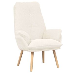 vidaXL fauteuil Cr&egrave;me 69 x 74 x 93 cm Tissu Sherpa