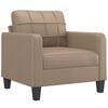 vidaXL Fauteuil avec repose-pied Cappuccino 60 cm Similicuir