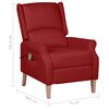 vidaXL Fauteuil de massage inclinable Rouge bordeaux Tissu