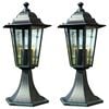 vidaXL Lampes de jardin 2 pcs Vert fonc&eacute;/Noir Aluminium