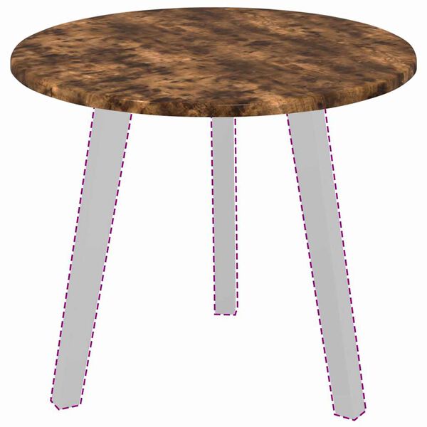 vidaXL Plateau de table Ch&ecirc;ne fum&eacute; 50 x 50 x 1,5 cm Bois d'ing&eacute;nierie
