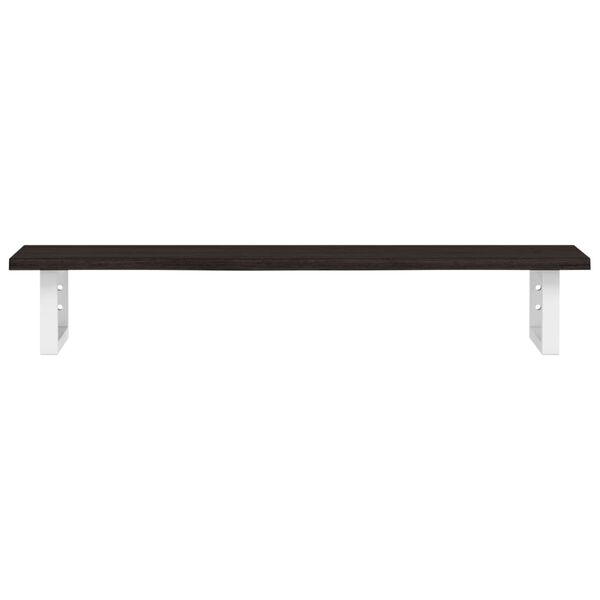 vidaXL &Eacute;tag&egrave;re de vasque murale acier et bois de ch&ecirc;ne massif