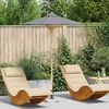 vidaXL Parasol de jardin Gris fonc&eacute; &Oslash; 270 x 260 cm Bambou