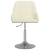 vidaXL Tabouret de bar Cr&egrave;me Tissu