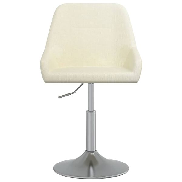 vidaXL Tabouret de bar Cr&egrave;me Tissu