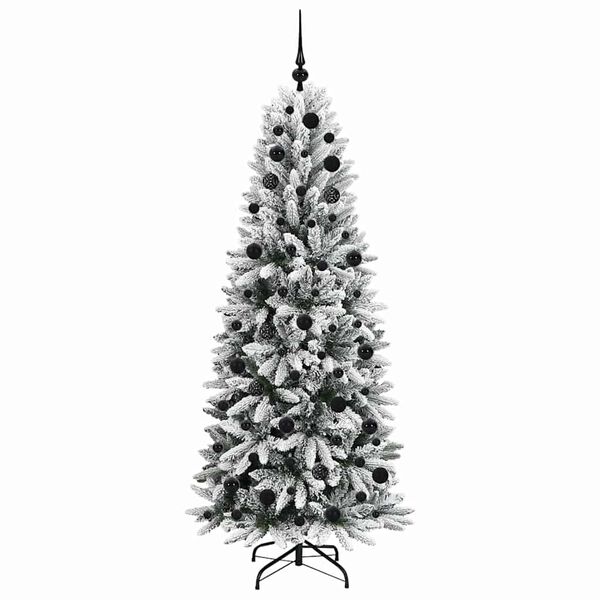 vidaXL Sapin de No&euml;l artificiel avec 300 LED avec support Blanc 180 cm