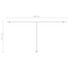 vidaXL Auvent automatique sur pied 600x300 cm Bleu/Blanc