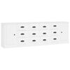 vidaXL Buffets 3 pcs Blanc Bois d'ing&eacute;nierie