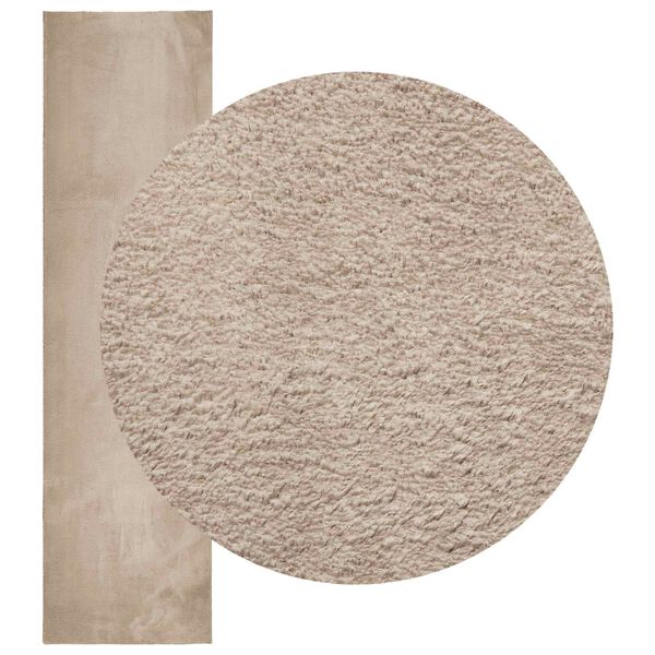 vidaXL Tapis doux &agrave; poils moyens et lavable HUARTE Sable 80 x 300 cm