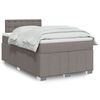 vidaXL Sommier &agrave; lattes de lit avec matelas taupe 120x190 cm tissu
