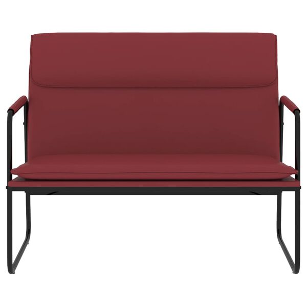 vidaXL Banc Rouge bordeaux 100x64x80 cm Similicuir