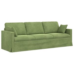 vidaXL Canap&eacute; Vert clair 228 x 78 x 80 cm Velours
