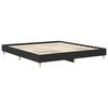 vidaXL Cadre de lit sans matelas noir 200x200 cm bois d'ing&eacute;nierie