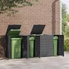 vidaXL Rangement &agrave; roulettes pour poubelles pour 4 bacs anthracite