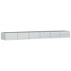 vidaXL Lit sur&eacute;lev&eacute; de jardin 480x80x45 cm Acier galvanis&eacute; Argent&eacute;