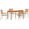 vidaXL Ensemble de salle &agrave; manger pour jardin 5 pcs Beige