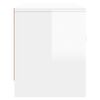vidaXL Meuble TV blanc brillant 102x30x37,5 cm bois d'ing&eacute;nierie