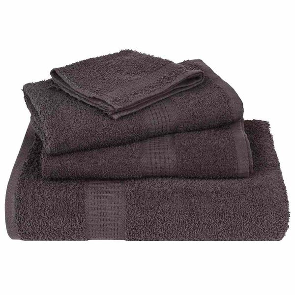 vidaXL Serviettes de bain FROGN 10 pcs anthracite 100x150 cm 360 g/m&sup2;