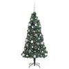 vidaXL Arbre de No&euml;l artificiel pr&eacute;-&eacute;clair&eacute; avec ensemble de boules