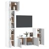vidaXL Ensemble de meubles TV 5 pcs Blanc Bois d'ing&eacute;nierie