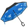 vidaXL Parapluie &agrave; poign&eacute;e en C Noir 108 cm