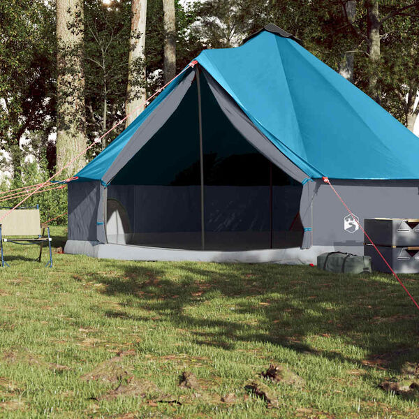 vidaXL Tente familiale tipi 8 personnes bleu imperm&eacute;able