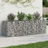 vidaXL Lit sur&eacute;lev&eacute; gabion Argent&eacute; 180 x 60 x 55 cm Acier galvanis&eacute;