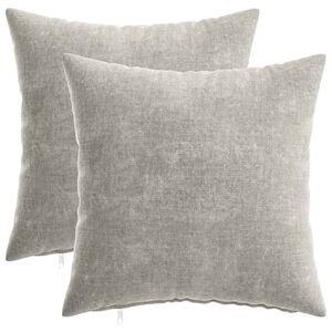 vidaXL Housse de coussin 2 pc HEERLEN Gris clair 35 x 35 cm