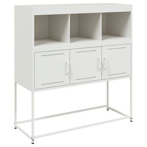 vidaXL Buffet blanc 100,5x39x107 cm acier