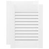 vidaXL Portes d'armoire &agrave; persiennes 2 pcs blanc 39,5x29,5 cm
