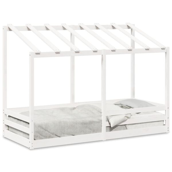 vidaXL Lit pour enfants sans matelas blanc 75x190 cm bois pin massif