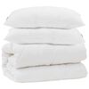 vidaXL Couette avec oreiller 3 pc Blanc Microfibre